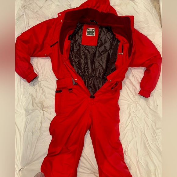 Women’s sz 8 Killy Ski Snowsuit Air & Water A.W.T Retro Red 80s France pristine - Picture 9 of 16